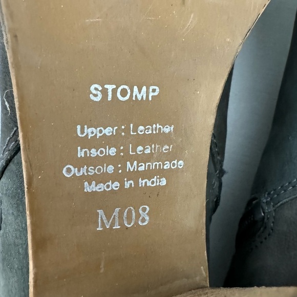 Rebels Stomp Gray Leather Western Booties Ankle Boots Size 8 - Picture 14 of 15